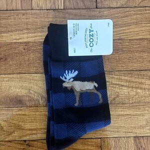 NWT Dick’s Sporting Goods Men's Blue and Black Moose Socks